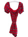 Alice & Olivia Size 2 Red, White & Black Polyester Off Shoulder Zebras Dress Red, White & Black / 2