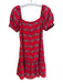 Alice & Olivia Size 2 Red, White & Black Polyester Off Shoulder Zebras Dress Red, White & Black / 2