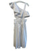 Veronica Beard Size 2 White Cotton Blend Back Zip Sleeveless Ruffle Dress White / 2