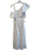 Veronica Beard Size 2 White Cotton Blend Back Zip Sleeveless Ruffle Dress White / 2