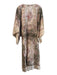 Zimmermann Size 0 Rose & Multi Linen Drop Shoulder Half Sleeve Floral Dress Rose & Multi / 0