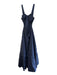 Jonathan Simkhai Size 2 Navy Cotton Blend Sleeveless Side Zip Open Back Dress Navy / 2