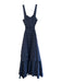 Jonathan Simkhai Size 2 Navy Cotton Blend Sleeveless Side Zip Open Back Dress Navy / 2