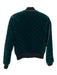 Alice + Olivia Size XS Teal Blue & Black Viscose & Silk Velvet Quilted Jacket Teal Blue & Black / XS