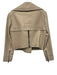 Diane Von Furstenberg Size P Beige Lamb leather Asymmetrical Zip Front Jacket Beige / P