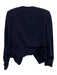 Rebecca Taylor Size 0 Navy Blue Viscose Blend Open Front Shoulder Pads Jacket Navy Blue / 0