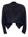 Alice + Olivia Size XS Navy Blue Goat Leather Cropped Knit Detail Suede Jacket Navy Blue / XS