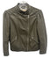 Rebecca Taylor Size 0 Gray Green Lamb leather Zip Front Moto Zip Pockets Jacket Gray Green / 0