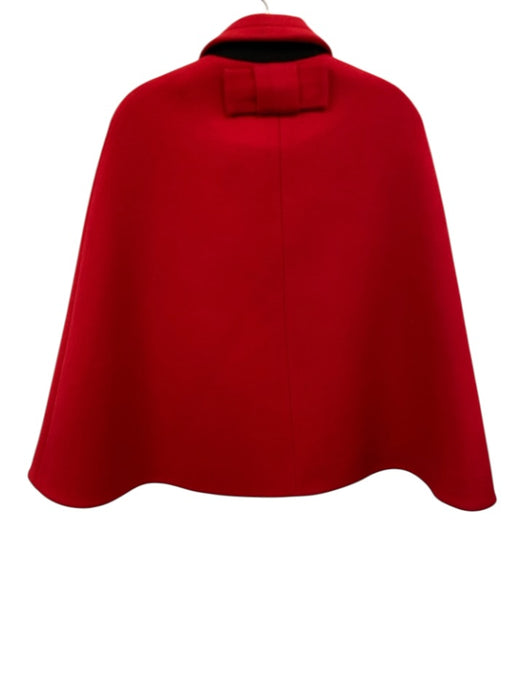 Kate Spade Size XXS Red Wool Button Front Cape Shawl Poncho Coat Red / XXS
