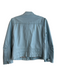 Rebecca Taylor Size 2 Blue Genuine Lamb Leather Zip Up Button Zip Pockets Jacket Blue / 2