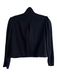 Alice & Olivia Size Est XS Black Rayon Blend Long Sleeve Bow Detail Crop Jacket Black / Est XS