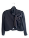 Alice & Olivia Size Est XS Black Rayon Blend Long Sleeve Bow Detail Crop Jacket Black / Est XS