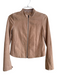 Vince Size 2 Taupe Lamb leather Suede Zip Up Pockets Jacket Taupe / 2