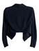 Alice & Olivia Size XS Black Goat Leather Suede Shoulder Pads Cropped Jacket Black / XS