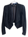 Alice & Olivia Size XS Black Goat Leather Suede Shoulder Pads Cropped Jacket Black / XS