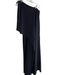 Halston Size 2 Black Polyester Ankle Length One Shoulder Drape Dress Black / 2