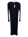 Theory Size P Navy Viscose Blend Mesh Lightweight Stripe Cardigan Navy / P