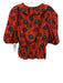 Ulla Johnson Size 4 Red & Black Cotton Blend 1/2 Puff Sleeve Ruffle Top Red & Black / 4