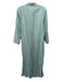 Marta Scarampi Size S Light Green Linen & Cotton Long Sleeve Buttons Maxi Dress Light Green / S