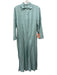 Marta Scarampi Size S Light Green Linen & Cotton Long Sleeve Buttons Maxi Dress Light Green / S