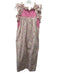 Mi Golondrina Size S White, Pink, Multi Cotton Floral Ruffle Cap Sleeve Dress White, Pink, Multi / S
