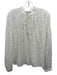 Frame Size S White Silk & Rayon Long Sleeve Swiss Dots Slip Top White / S