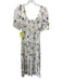 Favorite Daughter Size 2 Cream, Purple & Pink Viscose Short Sleeve Floral Dress Cream, Purple & Pink / 2