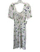 Favorite Daughter Size 2 Cream, Purple & Pink Viscose Short Sleeve Floral Dress Cream, Purple & Pink / 2