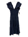 Sea New York Size 2 Navy Blue Cotton Ruffle Cap Sleeve Open Back Tiered Dress Navy Blue / 2