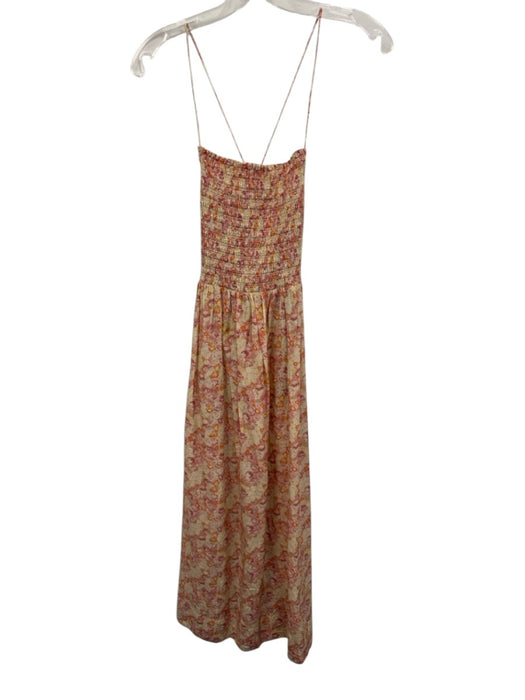 Trovata Birds of Paradis Size Small beige, pink & orange Cotton & Silk Dress beige, pink & orange / Small