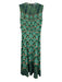 Saloni Size 2 Green, White & Pink Print Silk Seashell Print Sleeveless Dress Green, White & Pink Print / 2