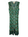 Saloni Size 2 Green, White & Pink Print Silk Seashell Print Sleeveless Dress Green, White & Pink Print / 2
