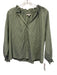 Baybala Size S Green & Yellow Cotton Blend Grid Long Balloon Sleeve Top Green & Yellow / S