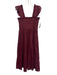 Hill House Size S Burgundy Red Cotton Sleeveless Shirred Bodice Tiered Dress Burgundy Red / S