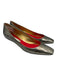 Christian Lacroix Shoe Size 40 Silver & Gold Leather Metallic Kitten Heel Flats Silver & Gold / 40
