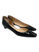 Christian Louboutin Shoe Size 40 Black Leather D'orsay Pointed Square Toe Flats Black / 40