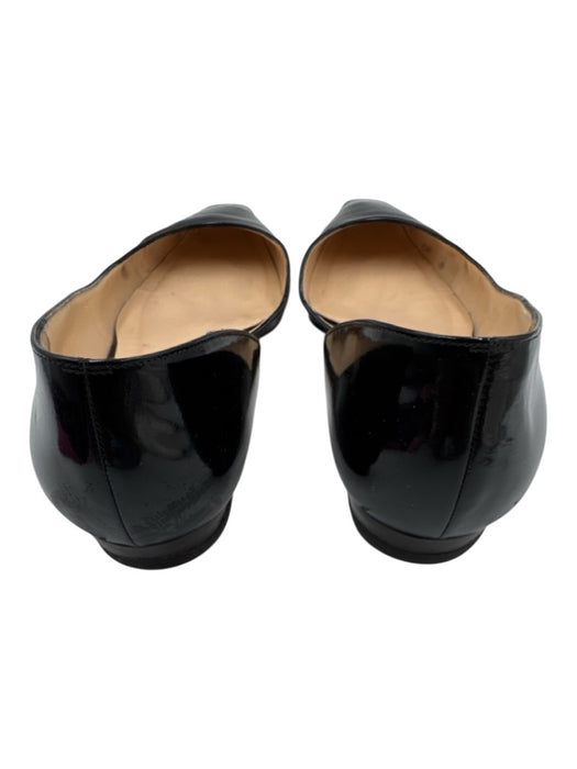 Christian Louboutin Shoe Size 40 Black Leather D'orsay Pointed Square Toe Flats Black / 40