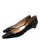 Christian Louboutin Shoe Size 40 Black Leather D'orsay Pointed Square Toe Flats Black / 40
