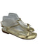 Manolo Blahnik Shoe Size 41 Gold Leather T Strap Open Toe Ankle Strap Sandals Gold / 41