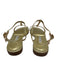 Manolo Blahnik Shoe Size 41 Gold Leather T Strap Open Toe Ankle Strap Sandals Gold / 41