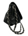 Chanel Black & Silver Caviar Leather Quilted Detail Chain Strap Shoulder Bag Bag Black & Silver / M