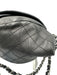 Chanel Black & Silver Caviar Leather Quilted Detail Chain Strap Shoulder Bag Bag Black & Silver / M