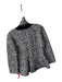 Oscar de la Renta Size S Black & White Silk & Cotton Snap Buttons Knit Jacket Black & White / S