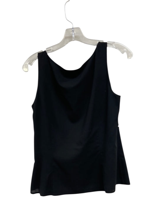 St. John Couture Size P Black Silk Sleeveless Side Zip Top Black / P