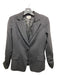 Milly Size 4 Black Wool Blazer 1 Button Drawstring Sleeves Jacket Black / 4