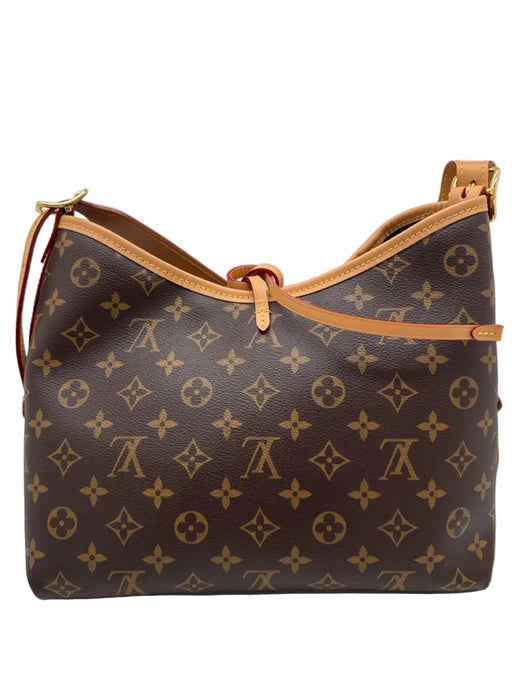 Louis Vuitton Brown Print Coated Canvas Monogram Shoulder Strap Tie Closure Bag