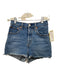 Levis Size 25 Med Wash Cotton Denim High Rise Button Fly Raw Hem Shorts Med Wash / 25