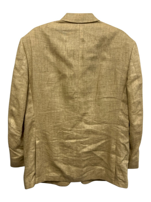 Haspel Tan Linen Solid 3 button Men's Blazer Tan / 42
