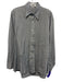 Valentino Vintage Size 16.5 Gray & White Cotton Micro Men's Long Sleeve Shirt Gray & White / 16.5