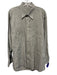 Valentino Vintage Size 16.5 Gray Cotton Micro Front Pockets Long Sleeve Shirt Gray / 16.5